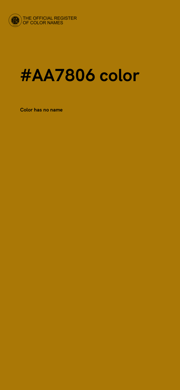 #AA7806 color image