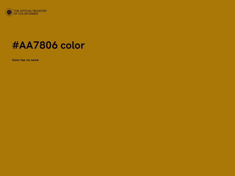 #AA7806 color image