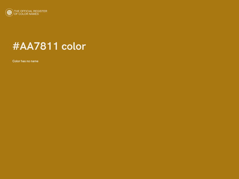 #AA7811 color image