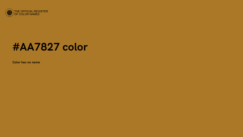 #AA7827 color image