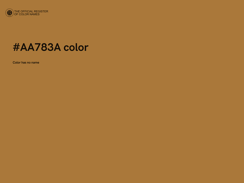 #AA783A color image