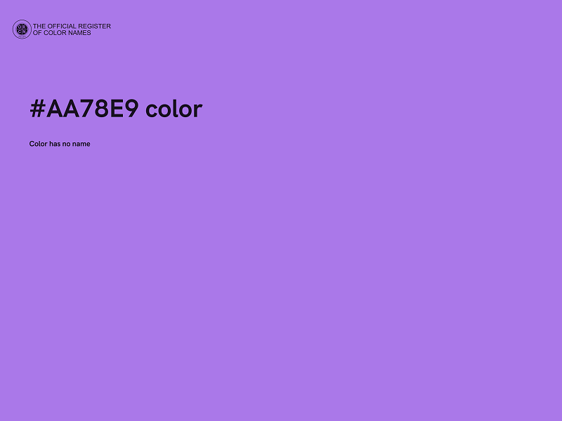 #AA78E9 color image