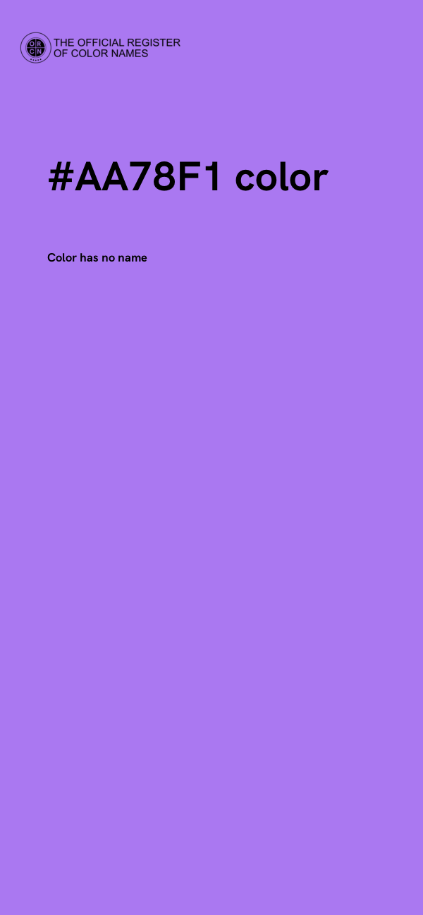 #AA78F1 color image