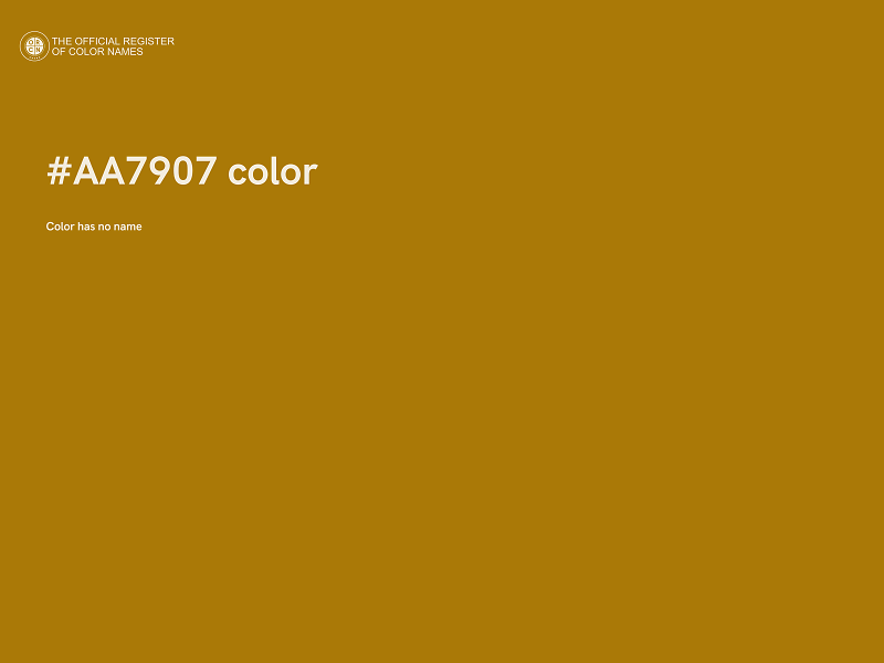 #AA7907 color image