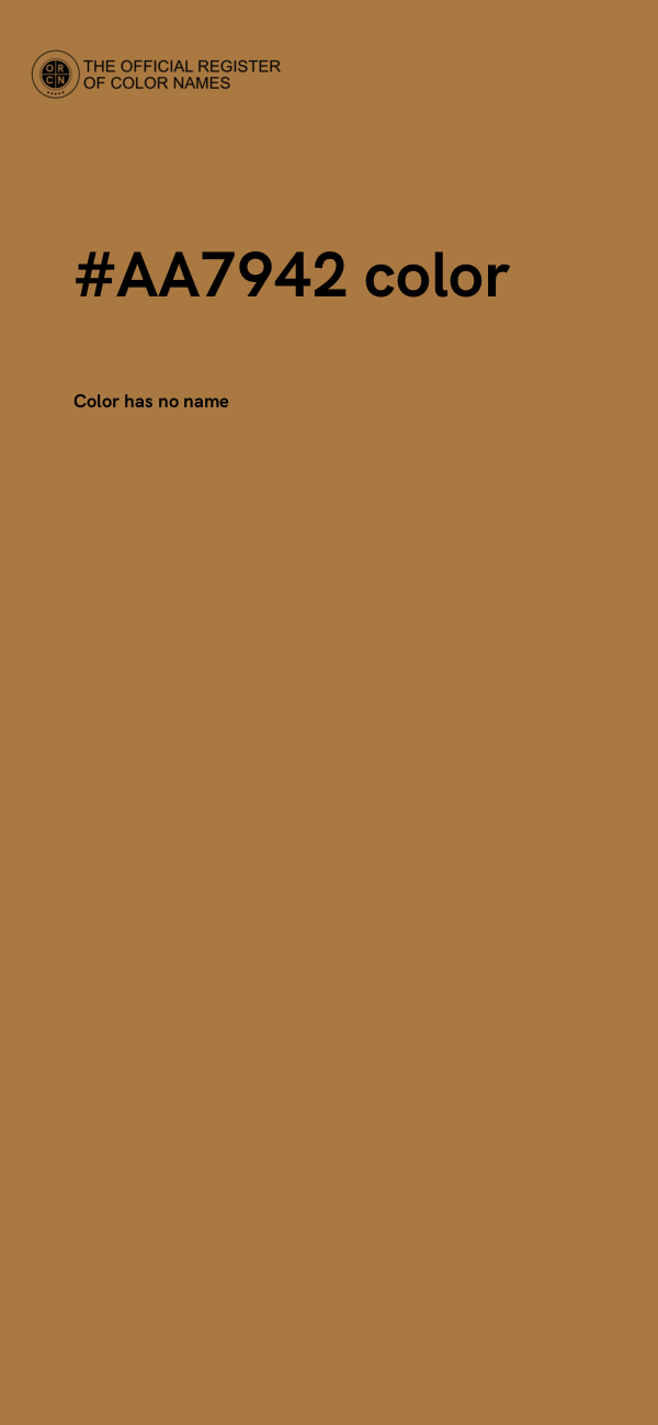 #AA7942 color image