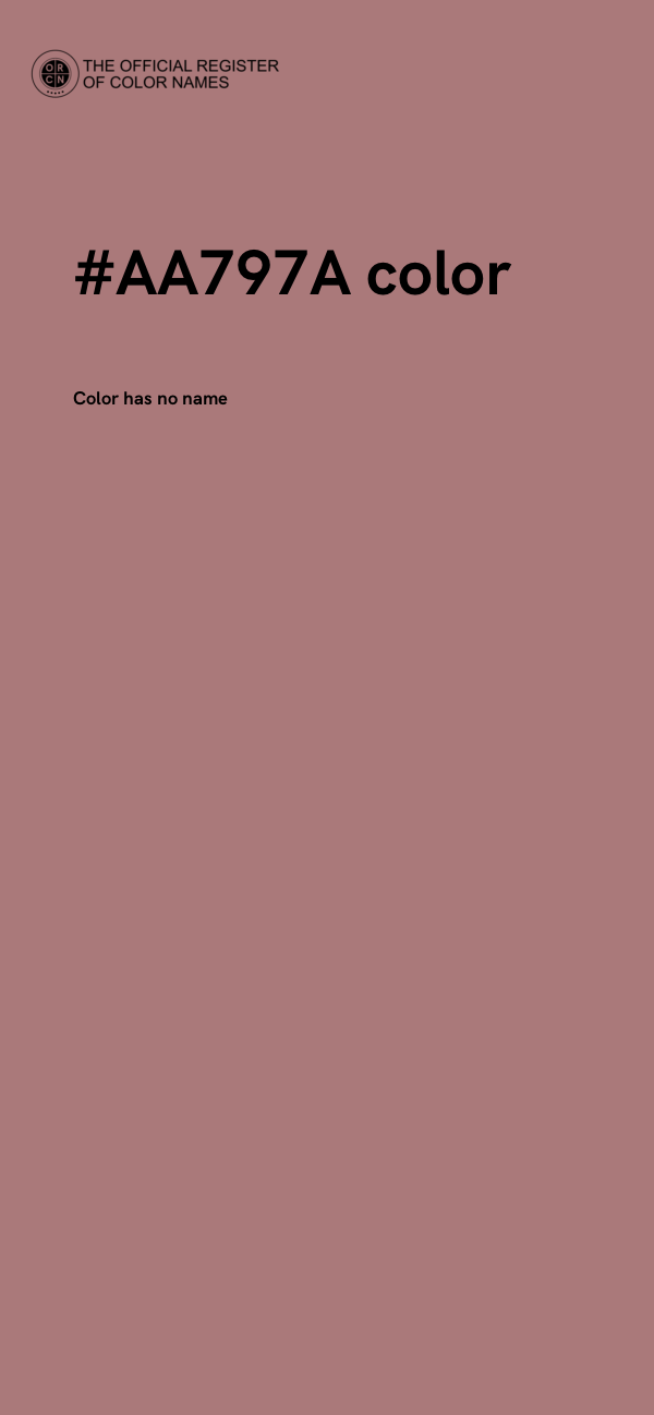 #AA797A color image