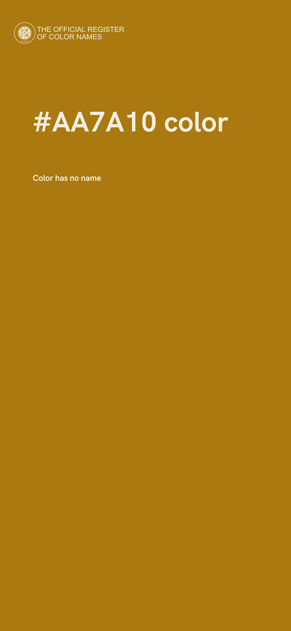#AA7A10 color image