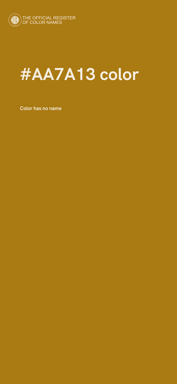 #AA7A13 color image