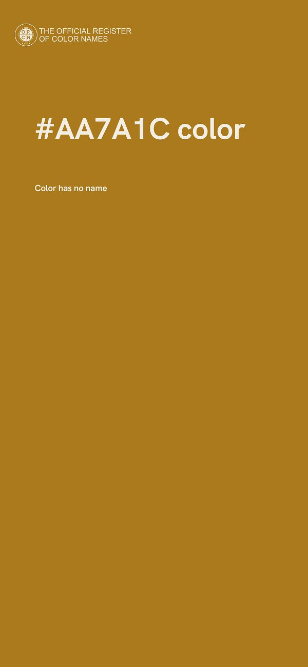 #AA7A1C color image