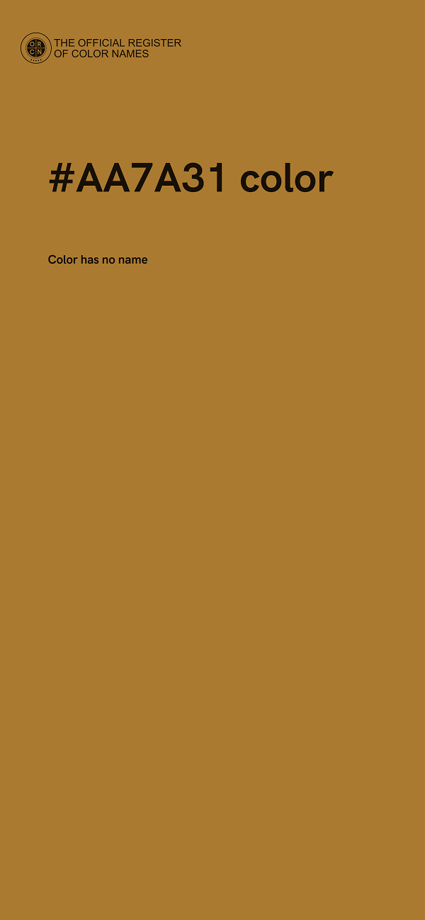 #AA7A31 color image