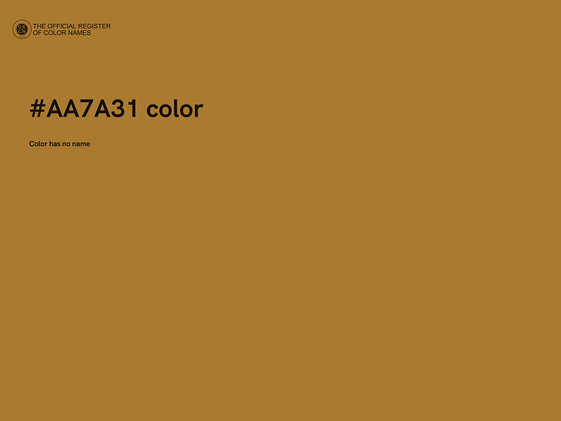 #AA7A31 color image