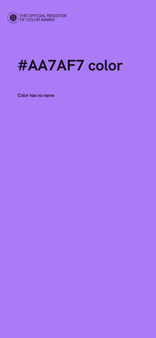 #AA7AF7 color image