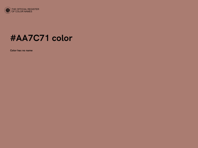 #AA7C71 color image