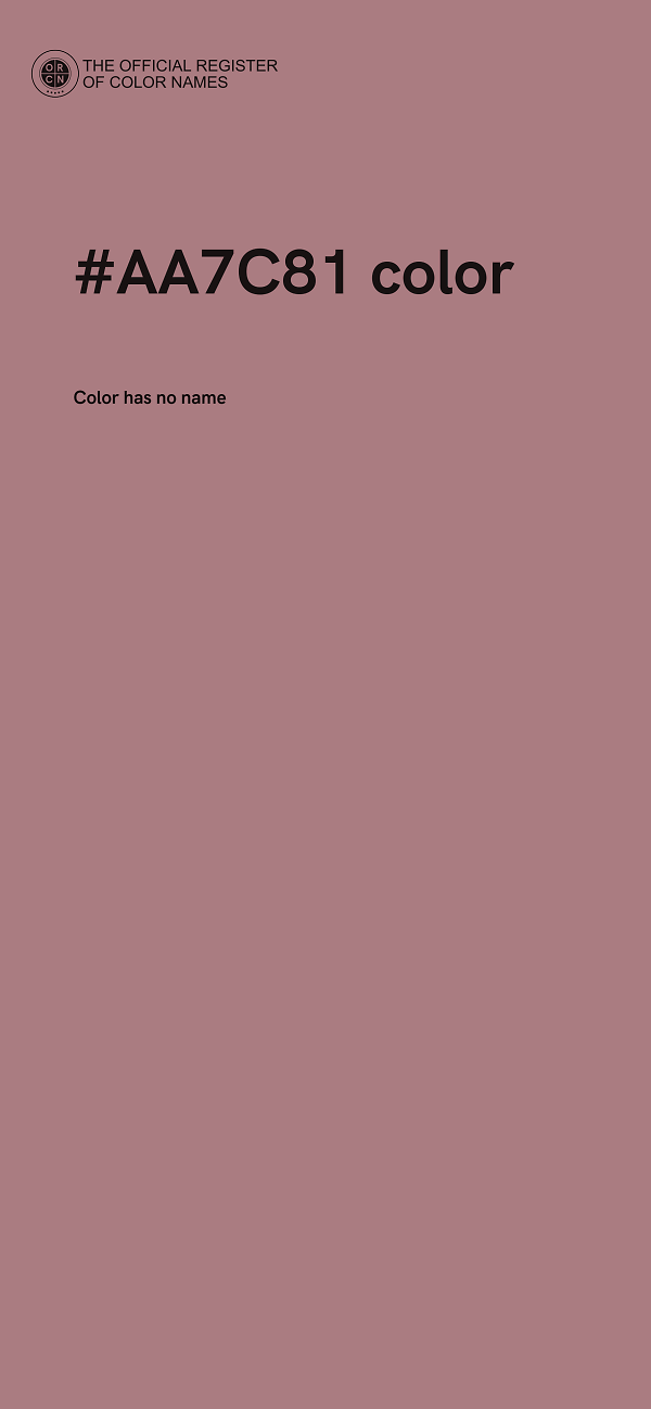 #AA7C81 color image