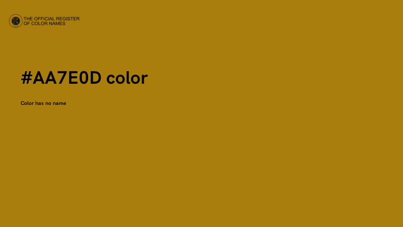 #AA7E0D color image