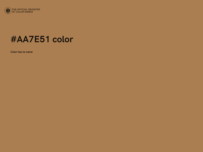 #AA7E51 color image