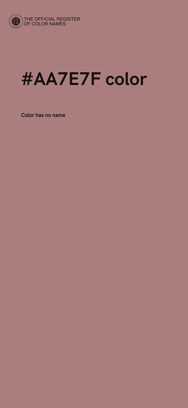 #AA7E7F color image
