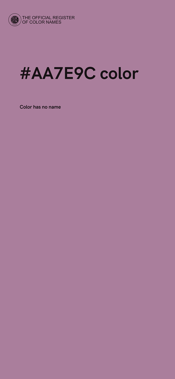 #AA7E9C color image