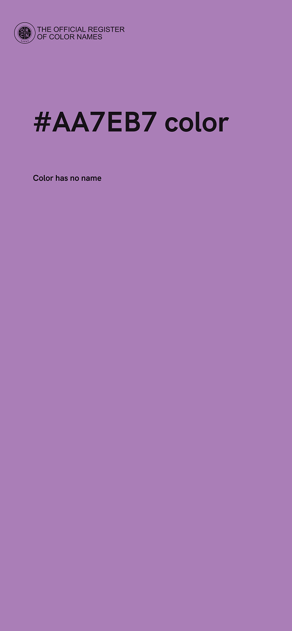 #AA7EB7 color image