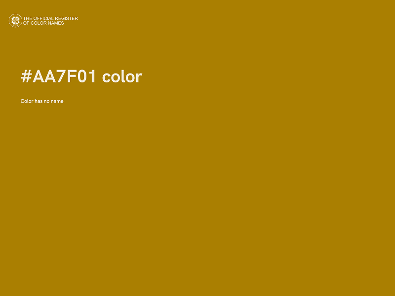 #AA7F01 color image