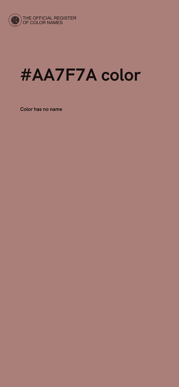 #AA7F7A color image
