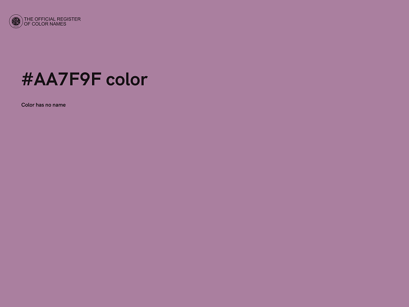 #AA7F9F color image