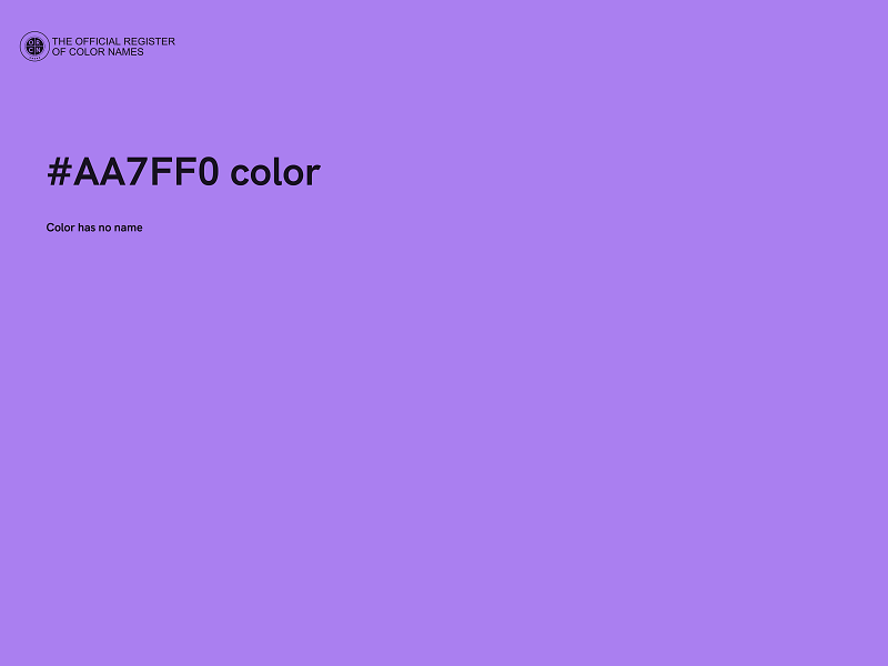 #AA7FF0 color image
