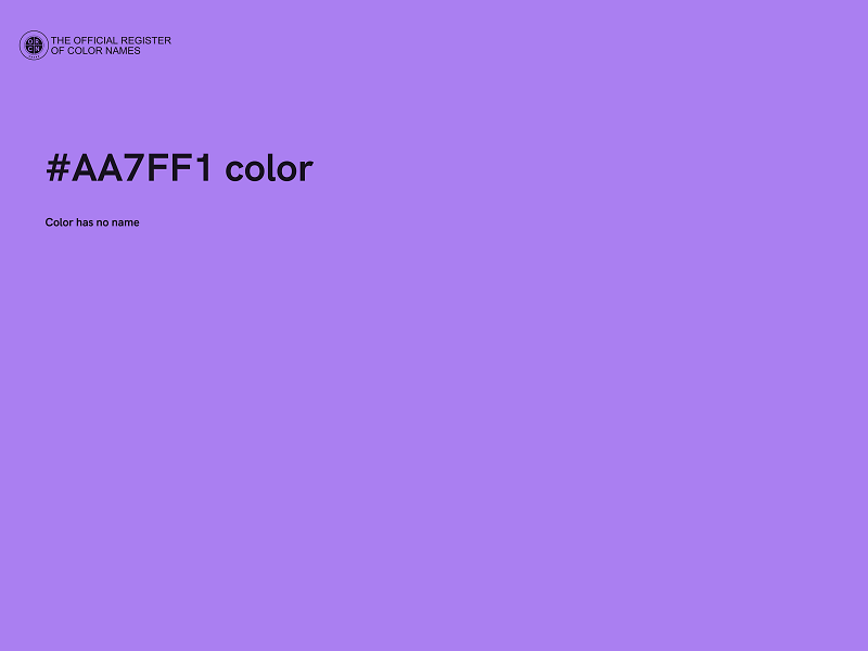 #AA7FF1 color image