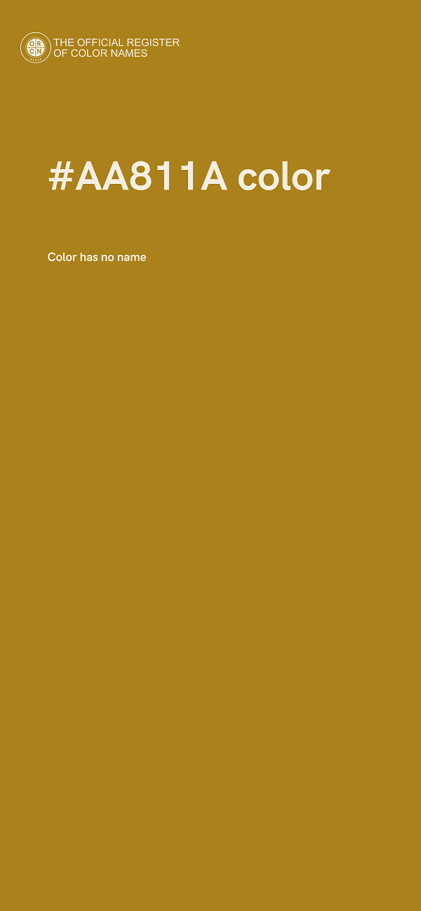 #AA811A color image