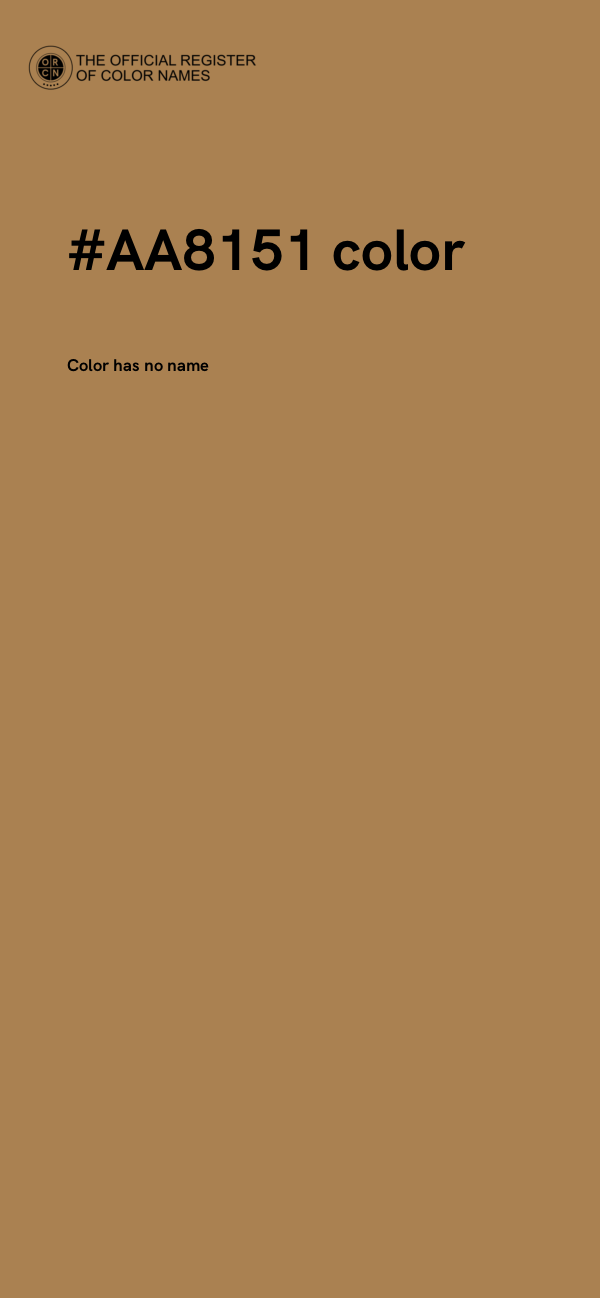 #AA8151 color image