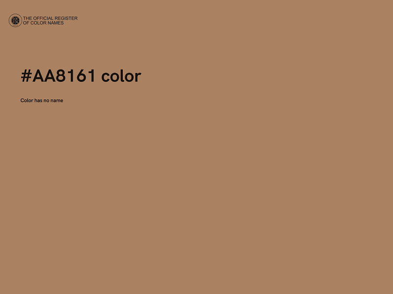 #AA8161 color image