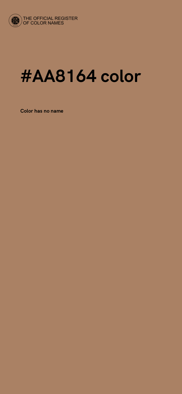 #AA8164 color image