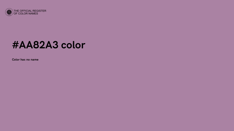 #AA82A3 color image