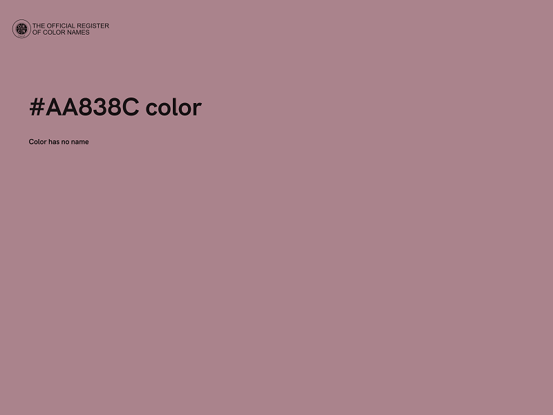 #AA838C color image