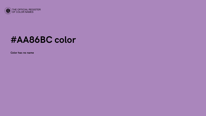 #AA86BC color image