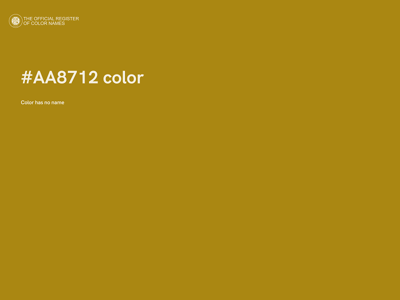 #AA8712 color image