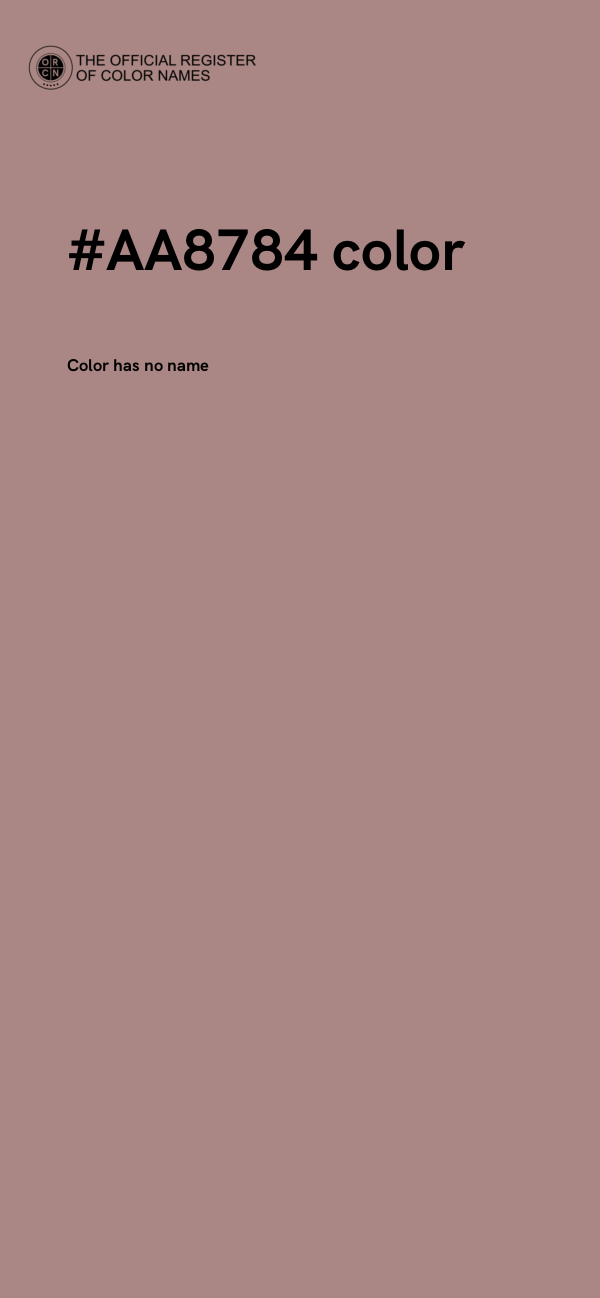 #AA8784 color image