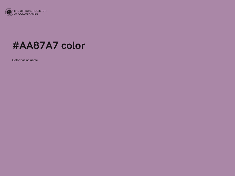 #AA87A7 color image