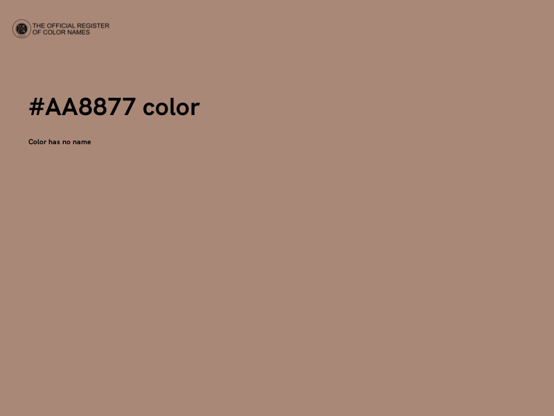 #AA8877 color image