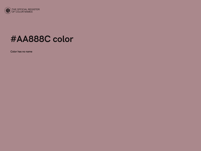 #AA888C color image