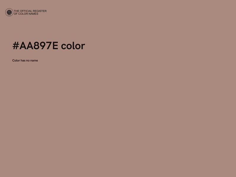 #AA897E color image