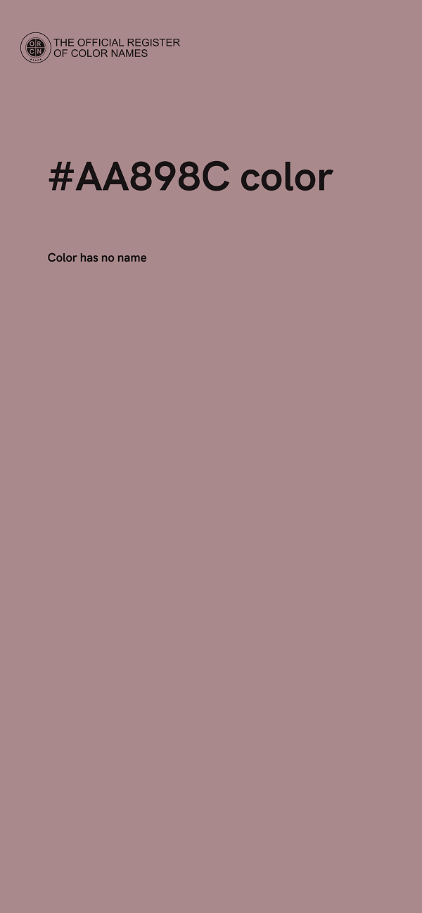 #AA898C color image