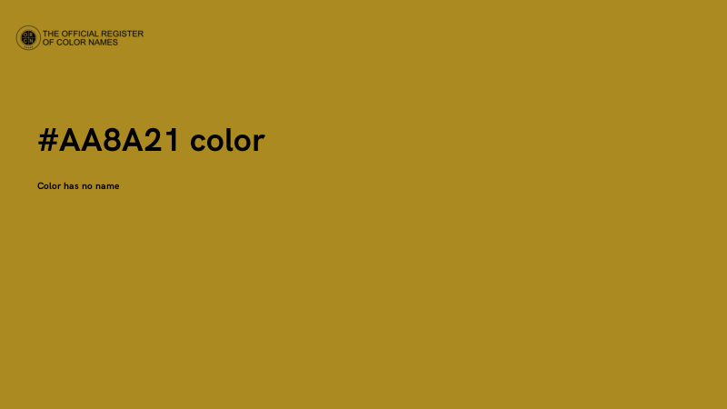 #AA8A21 color image