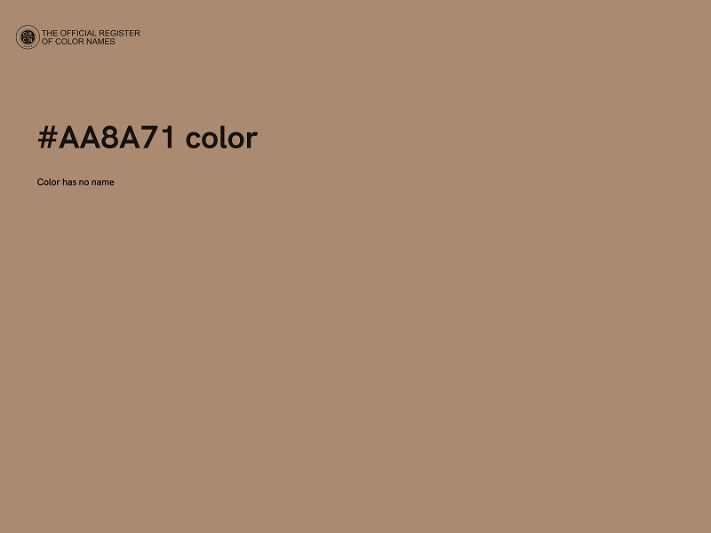 #AA8A71 color image