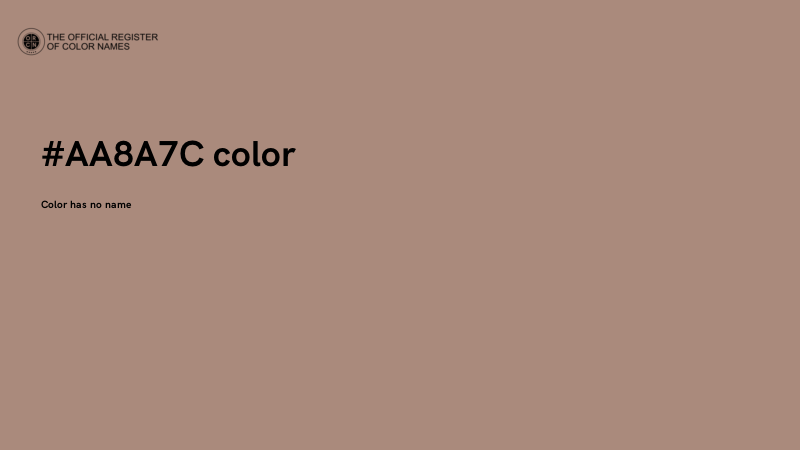 #AA8A7C color image