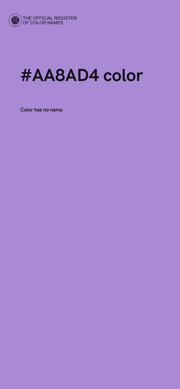 #AA8AD4 color image