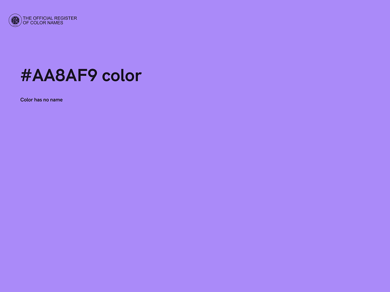 #AA8AF9 color image