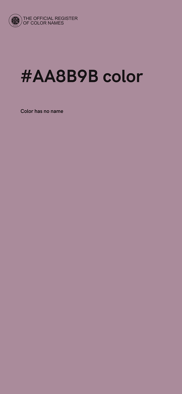 #AA8B9B color image