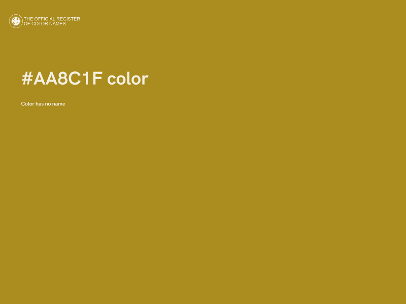 #AA8C1F color image