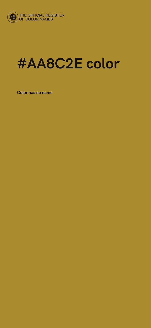#AA8C2E color image